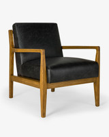 Alexander Leather Armchair - Black