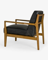 Alexander Leather Armchair - Black