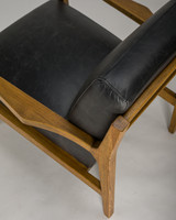Alexander Leather Armchair - Black