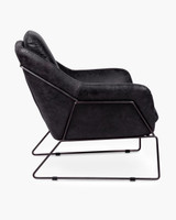 Cintesi Harold Leather Tub Chair - Black 