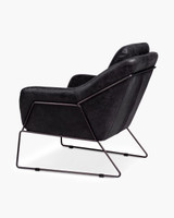Cintesi Harold Leather Tub Chair - Black 