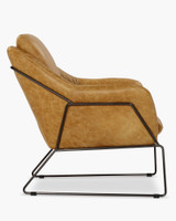 Harold Leather Tub Chair - Rum