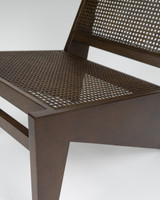 Kangaroo Replica Lounge Chair - Walnut, Cane Seat