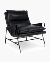 Maverick Leather Armchair - Black