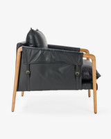 Cintesi Wesley Leather Armchair - Raven Black 