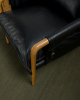 Cintesi Wesley Leather Armchair - Raven Black 
