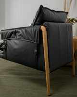 Cintesi Wesley Leather Armchair - Raven Black 