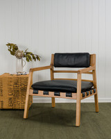 Barnaby Leather Armchair - Black