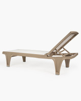 Tahiti Sun Lounger - Dove Grey W White Fabric