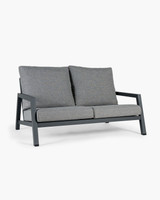 Leigh Outdoor Sofa - Two Seater, Charcoal
