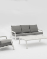 Leigh Outdoor Sofa - Three Seater , White