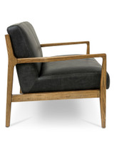 Alexander Leather Sofa - 2 Seater, Black