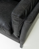 George Leather Sofa - 3 Seater, Black