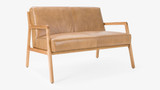 Felix Leather Sofa - Nutt Tan, 2 Seater