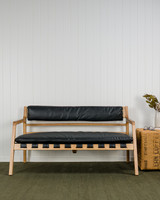 Barnaby Leather Sofa - Black, 2 Seater