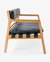 Barnaby Leather Sofa - Black, 2 Seater