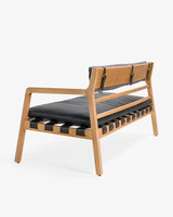 Cintesi Barnaby Leather Sofa - Raven Black, 2 Seater 
