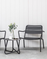 Cintesi Palmer Outdoor Aluminium Side Table - Charcoal 