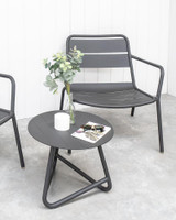 Cintesi Palmer Outdoor Aluminium Side Table - Charcoal 