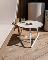 Cintesi Palmer Outdoor Aluminium Side Table - White 