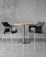 Orion Round Table Base - 50cm, Stainless Steel