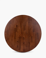 Solid Oak Table Top - 100Cm Dia, Dark Oak
