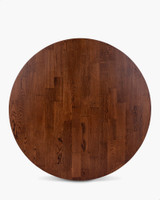 Solid Oak Table Top - 120Cm Dia, Dark Oak