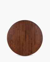 Solid Oak Table Top - 90Cm Dia, Dark Oak