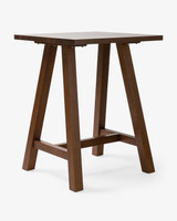 Idaho Oak Bar Leaner - 80X80Cm 105H, Dark Oak