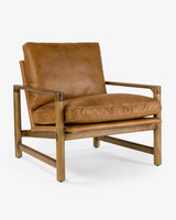 Aspen Leather Armchair - Espresso Frame, Nutt Tan