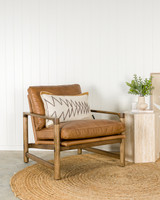 Aspen Leather Armchair - Espresso Frame, Nutt Tan