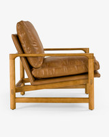 Cintesi Aspen Leather Armchair - Natural Frame, Nutt Tan 