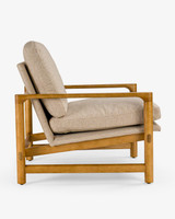 Cintesi Aspen Fabric Armchair - Natural Frame, Biscuit 