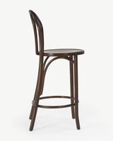Twist Bentwood Bar Stool - Walnut, 65Cm