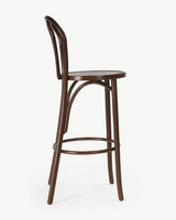Twist Bentwood Bar Stool - Walnut, 75Cm