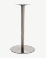 Orion Round Bar Leaner Base - 58cm x 105H, Stainless Steel
