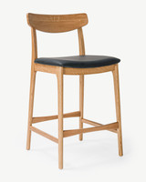 Eliza Bar Stool - Natural Oak, 65Cm