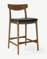 Eliza Bar Stool - Dark Oak, 65Cm