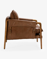 Wesley Leather Armchair - Almond
