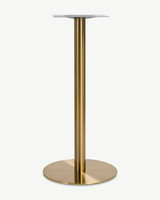 Orion Round Bar Leaner Base - 50cm x 105H, Brushed Brass