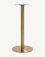 Cintesi Orion Round Bar Leaner Base - 50cm x 105H, Brushed Brass 