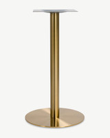 Cintesi Orion Round Bar Leaner Base - 50cm x 90H, Brushed Brass 