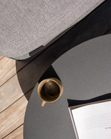 Arc Outdoor Coffee Table - 60Cm Dia, Charcoal