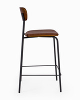 Neal Bar Stool - Dark Wood & Chestnut, 65Cm