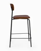 Cintesi Neal Bar Stool - Dark Wood & Chestnut, 65Cm 