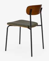 Cintesi Neal Chair - Dark Wood & Forest Green 