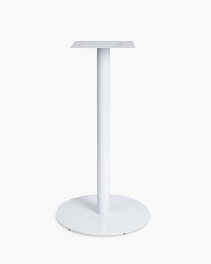 Hydra Round Bar Leaner Base - 58 Dia X 105Cm H - White
