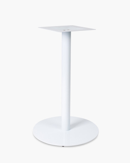 Hydra Round Bar Leaner Base - 58 Dia X 90Cm H, White