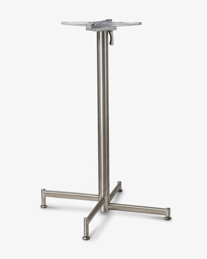 Lucca Folding Bar Leane Base - 75cm x 1050H, Stainless Steel
