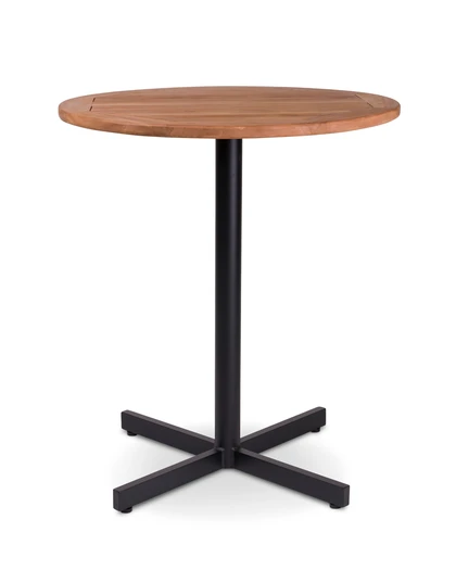 Star Aluminium Bar Leaner Base - 90H, Black
